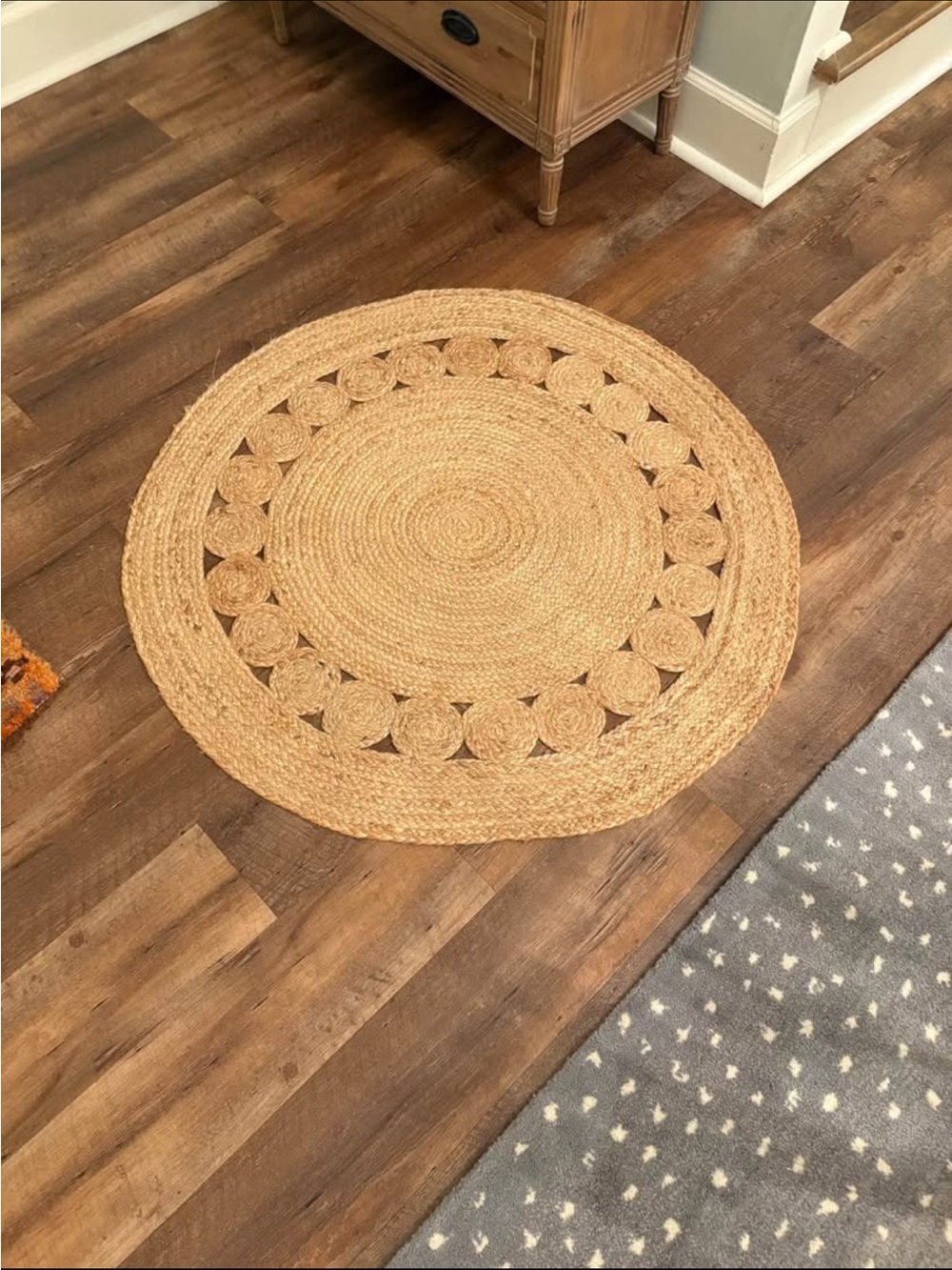Natural Jute Round Braided Rug - 37 inches